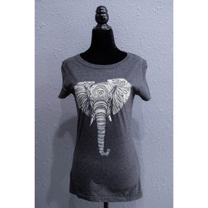 Bitter Sweet Gray Elephant T-Shirt, Size Large